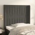 Cabecero con orejas de terciopelo gris oscuro 103x16x118/128