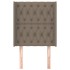 Cabecero con orejas de tela gris taupe 83x16x118/128