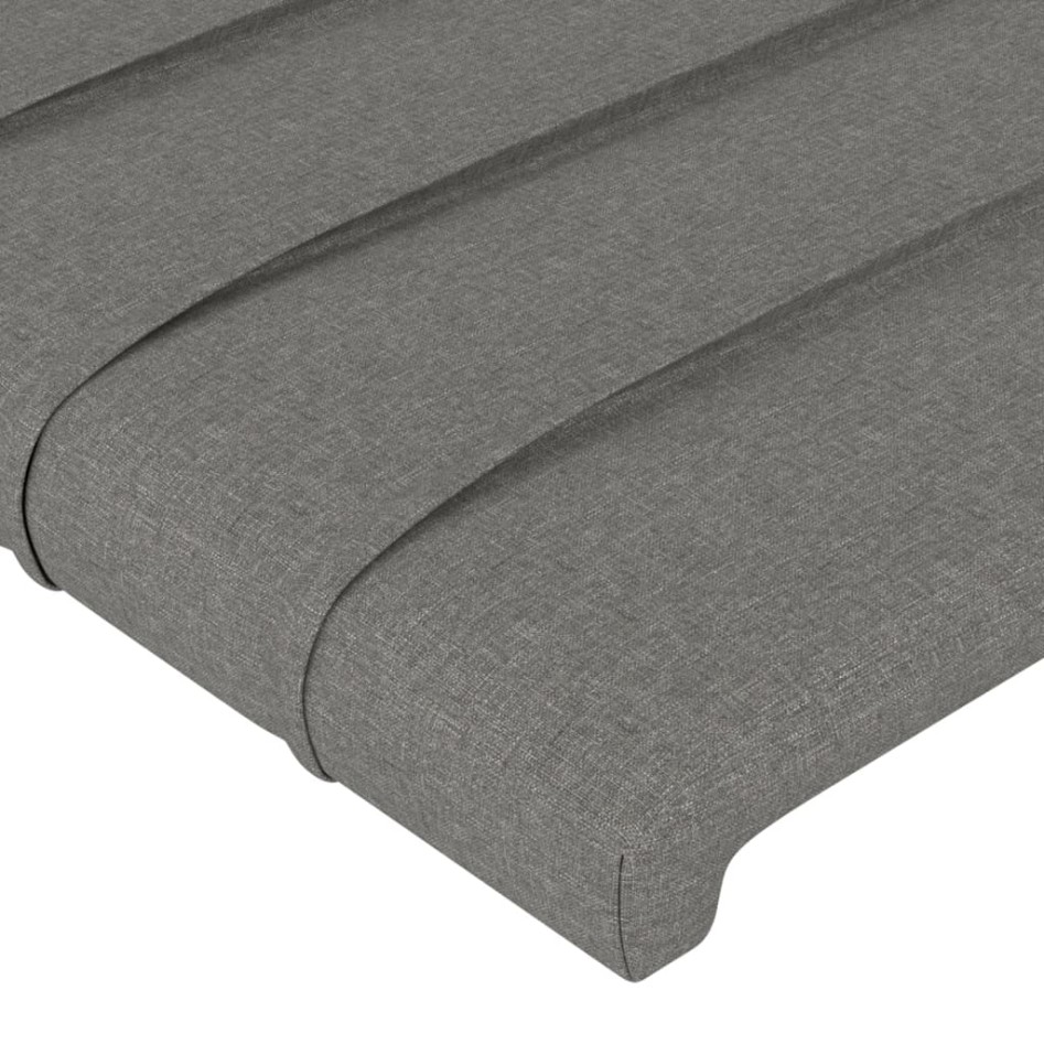 Cabecero de tela gris oscuro 183x23x78/88