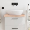 Encimera de baño madera maciza sin tratar 60x60x(2-4) cm
