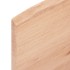 Encimera de baño madera maciza tratada marrón claro 80x50x2