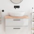 Encimera de baño madera maciza sin tratar 80x40x(2-6)
