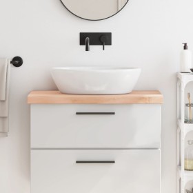 Encimera de baño madera maciza sin tratar 80x40x(2-6)