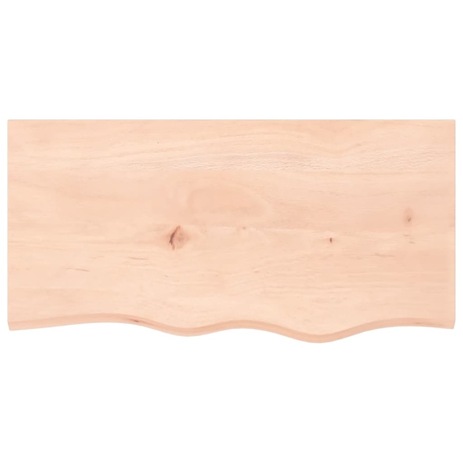 Encimera de baño madera maciza sin tratar 80x40x(2-6)
