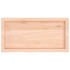 Encimera de baño madera maciza sin tratar 80x40x(2-6)