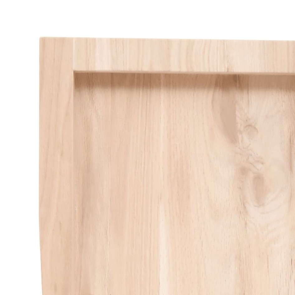 Encimera de baño madera maciza sin tratar 80x40x(2-6)