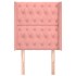 Cabecero con orejas de terciopelo rosa 83x16x118/128