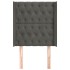 Cabecero con orejas de terciopelo gris oscuro 83x16x118/128