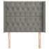 Cabecero con orejas de terciopelo gris claro 103x16x118/128