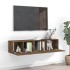 Set de muebles para TV 2 pzas madera contrachapada roble