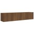 Set de muebles para TV 2 pzas madera contrachapada roble