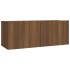 Set de muebles para TV 2 pzas madera contrachapada roble