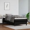 Estructura de cama sin colchón cuero sintético negro 100x200 cm