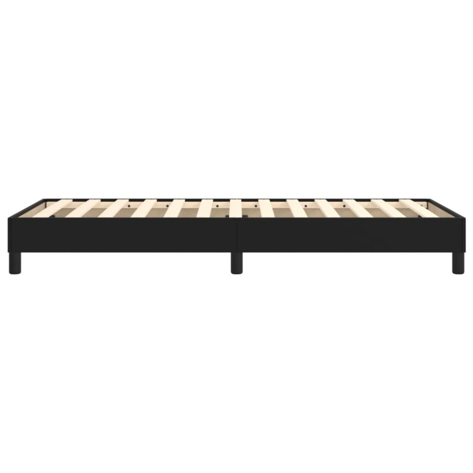 Estructura de cama sin colchón cuero sintético negro 100x200