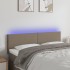 Cabecero con LED de tela gris taupe 144x5x78/88