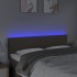 Cabecero con LED de tela gris taupe 144x5x78/88