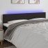 Cabecero con LED de tela negro 180x5x78/88