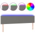 Cabecero con LED de tela gris oscuro 200x5x78/88