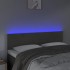 Cabecero con LED de terciopelo gris oscuro 144x5x78/88