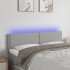 Cabecero con LED de tela gris claro 144x5x78/88