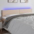 Cabecero con LED cuero sintético color capuchino 180x5x78/88