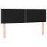 Cabecero con LED de tela negro 144x5x78/88