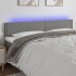 Cabecero con LED de tela gris oscuro 160x5x78/88