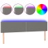 Cabecero con LED de tela gris oscuro 160x5x78/88
