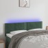 Cabecero con LED de terciopelo gris oscuro 144x5x78/88