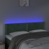 Cabecero con LED de terciopelo gris oscuro 144x5x78/88