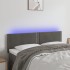 Cabecero con LED de terciopelo gris oscuro 144x5x78/88
