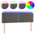 Cabecero con LED de terciopelo gris oscuro 144x5x78/88