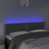 Cabecero con LED de terciopelo gris oscuro 144x5x78/88