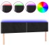 Cabecero con LED de terciopelo negro 200x5x78/88