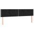 Cabecero con LED de terciopelo negro 200x5x78/88
