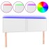 Cabecero con LED cuero sintético blanco 144x5x78/88
