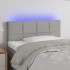 Cabecero con LED de tela gris claro 90x5x78/88