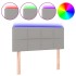 Cabecero con LED de tela gris claro 90x5x78/88