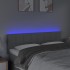 Cabecero con LED de tela gris claro 144x5x78/88
