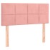 Cabecero con LED de terciopelo rosa 100x5x78/88