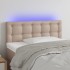 Cabecero con LED cuero sintético color capuchino 100x5x78/88