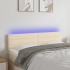 Cabecero con LED de tela color crema 144x5x78/88