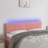 Cabecero con LED de terciopelo rosa 144x5x78/88