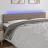 Cabecero con LED de tela gris taupe 160x5x78/88