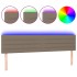 Cabecero con LED de tela gris taupe 160x5x78/88