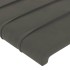 Cabecero con LED de terciopelo gris oscuro 160x5x78/88