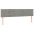 Cabecero con LED de terciopelo gris claro 200x5x78/88