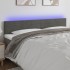 Cabecero con LED de terciopelo gris oscuro 180x5x78/88