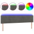 Cabecero con LED de terciopelo gris oscuro 180x5x78/88