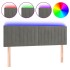Cabecero con LED de terciopelo gris claro 144x5x78/88
